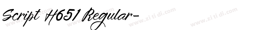 Script H651 Regular字体转换 Script H651 Regular字体转换